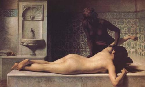 Edouard Debat Ponsan Le Massage scene de hammam (mk32) oil painting picture